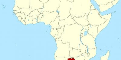 Botsvana Afrika haritası 