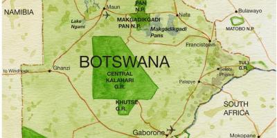 Botsvana oyun rezervleri haritası 