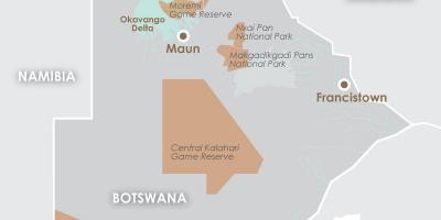 Maun Botsvana haritası 